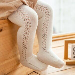 Ivory color Toddler Girls Tights Baby Tights Newborn Baby Stockings Cotton Socks